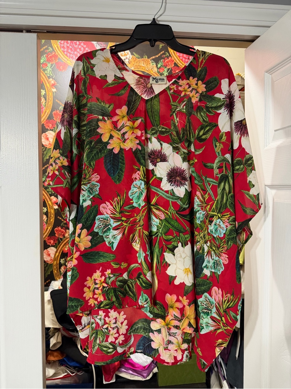 Show Me Your MuMu Red Floral Peta Tunic